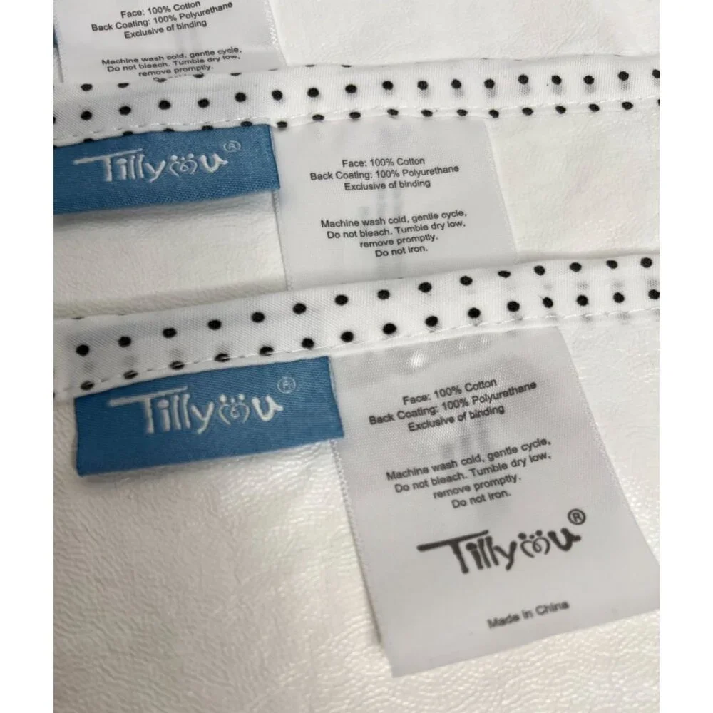 Tillyou Oval Bassinet Mattress Protectors 26.5x13 Waterproof Lot of 4 - Picture 3 of 3